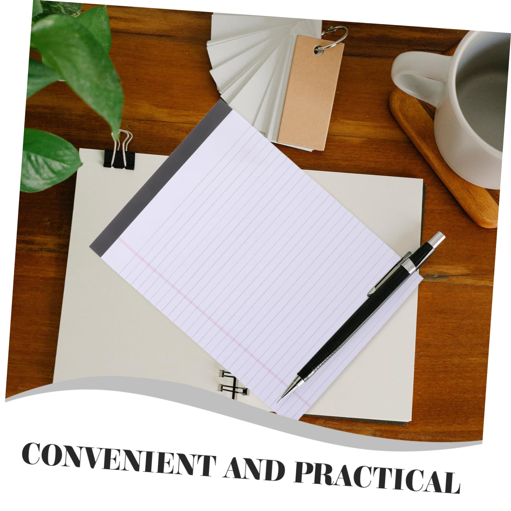 VILLCASE Set di 4 Memo Pad A4 Carta Spessa a Righe Larghe, Design Strappabile, Blocchi per Scrivere come Desk Planner per Appunti D'ufficio