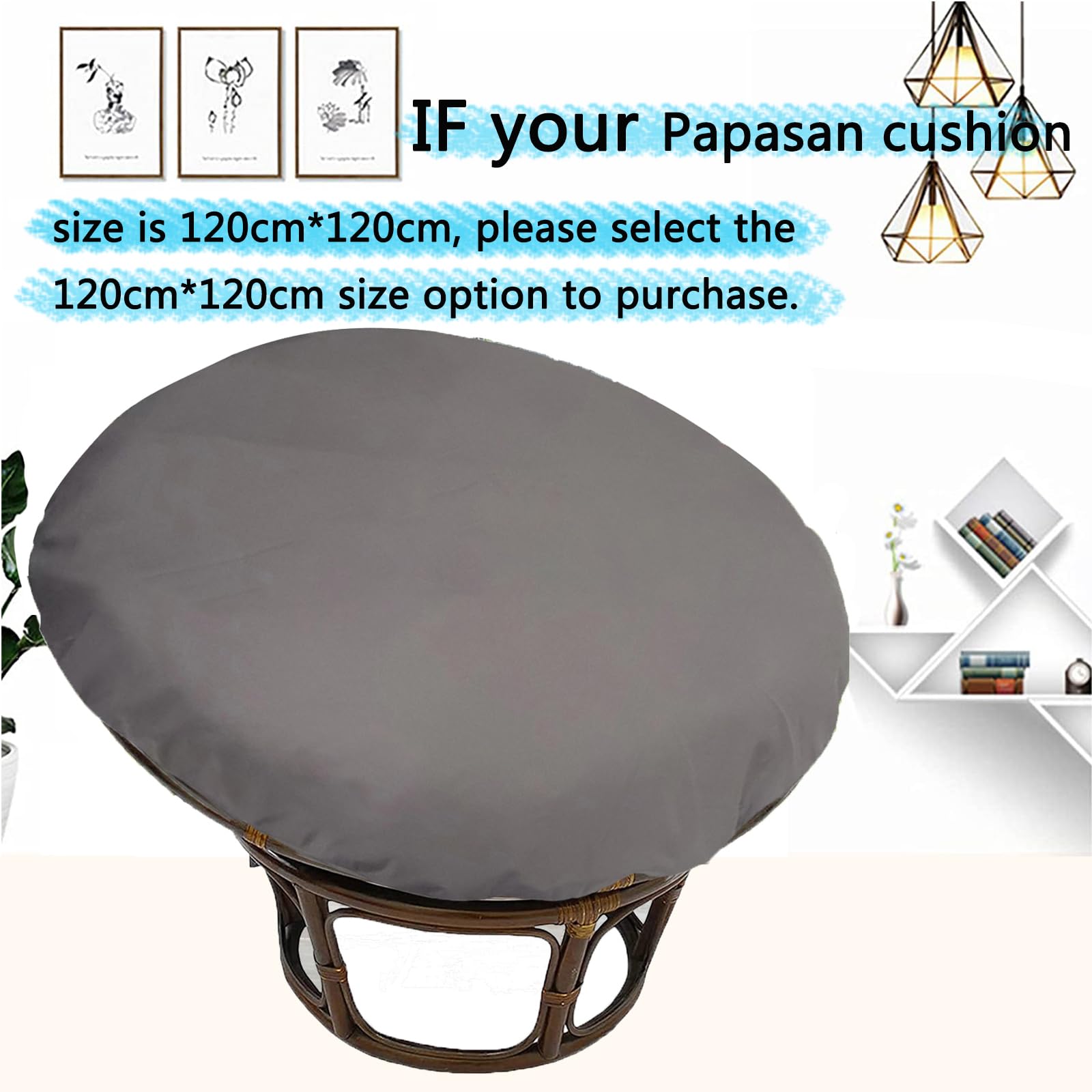 Papasan-Kussenhoes, Alleen Papasan-Stoelkussenhoezen, Vervangende Hoezen voor Schommelstoelkussens, Wasbare Papasan-Kussenhoezen, Rotan Stoelkussenshoes,Rood,47 * 47in