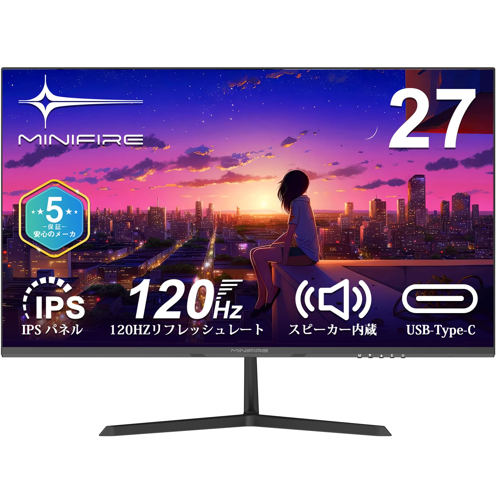 Amazon.co.jp: Minifire モニター27インチ 120Hz フルHD