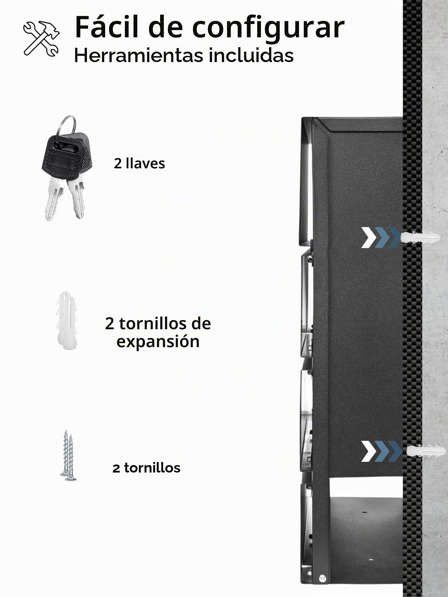 Assorted Collections Buzón de Pared con Soporte para periódicos, buzón de Correo con Cerradura y 2 Llaves, diseño Moderno, fácil de Instalar 37x10.5x37 cm (Negra)