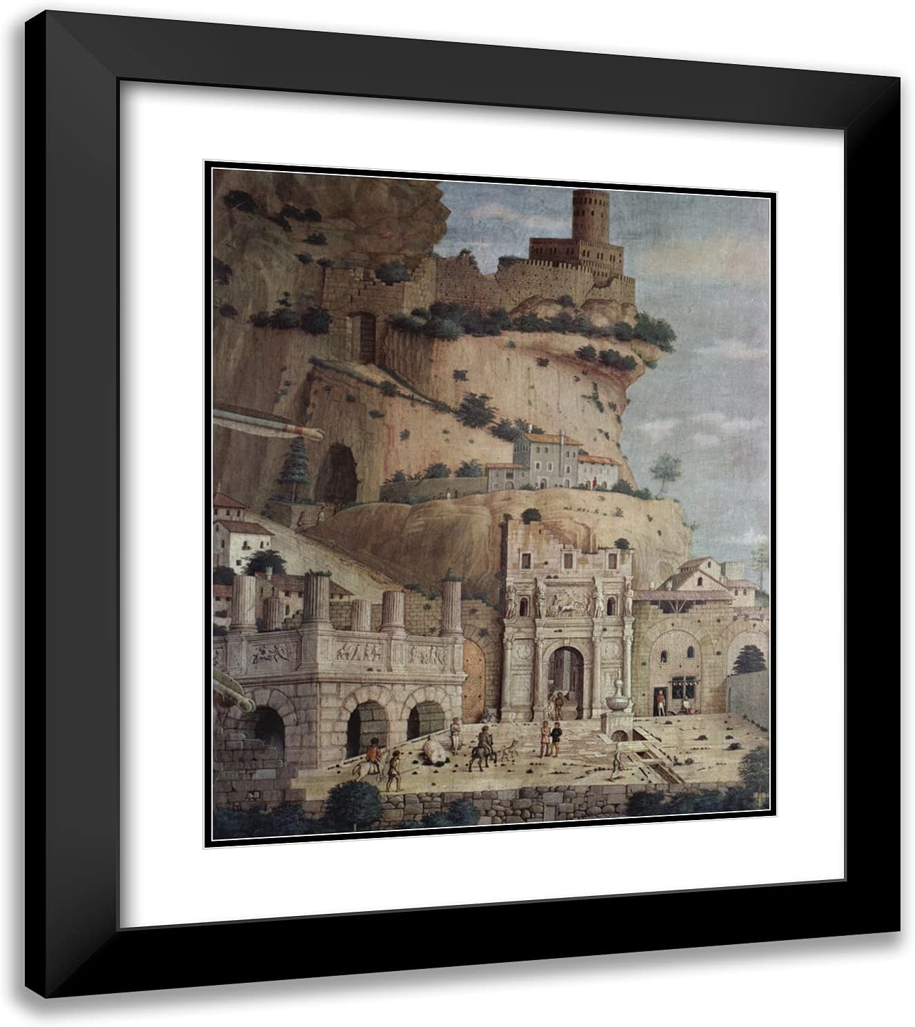 ArtDirect Mantegna, Andrea 20x23 Gold Ornate Framed Art Print with Double Matting Titled: Saint Sebastian