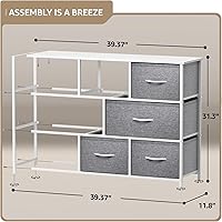 Vista 36 de Sorbus Cómoda con 8 cajones - Mueble para almacenar ropa para niño, para dormitorio, pasillo, clóset, oficina – Marco de acero, parte superior