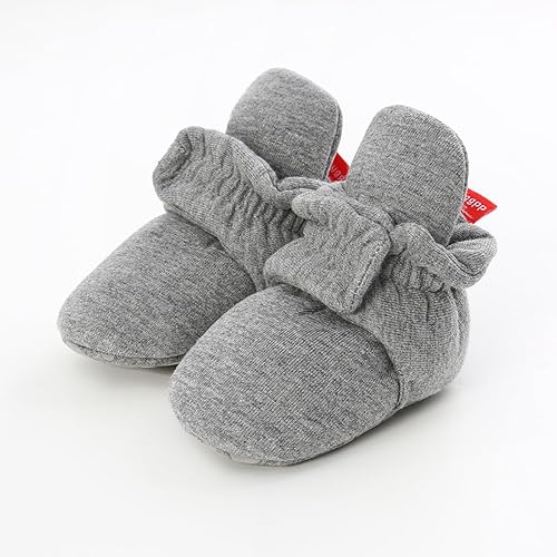 Miniatura 7 de Uineky Botines de algodón para bebés, niños y niñas, para recién nacidos, calcetines suaves para niños y niñas, zapatos de cuna cálidos para el
