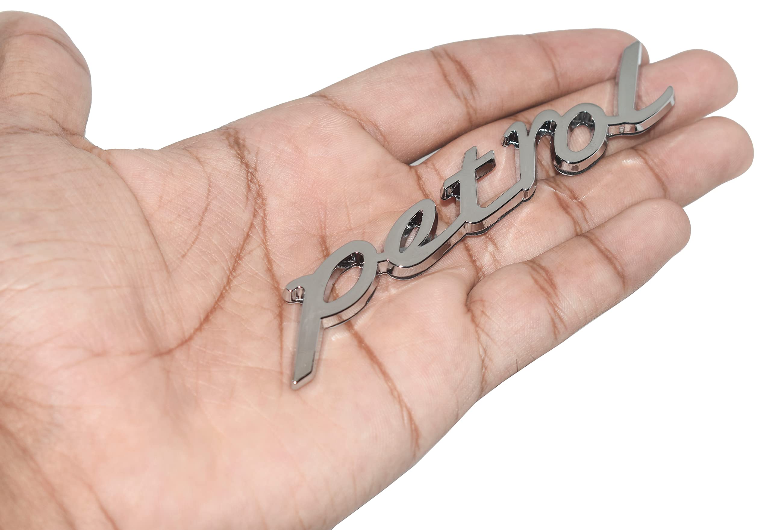 Car Petrol Emblem Sticker for XC90 All 2025 Onwards Models of VOL-VO 3D Metal Badge/Logo for All Cars & Bikes (Silver)