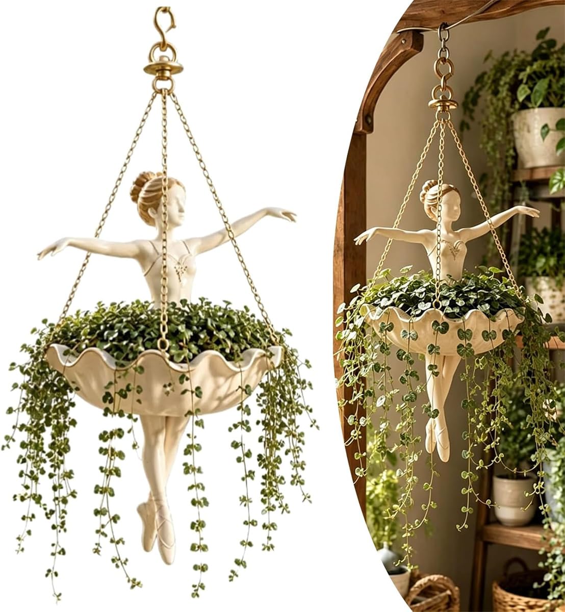 Pot de fleurs suspendu extérieur intérieur, support plante succulente