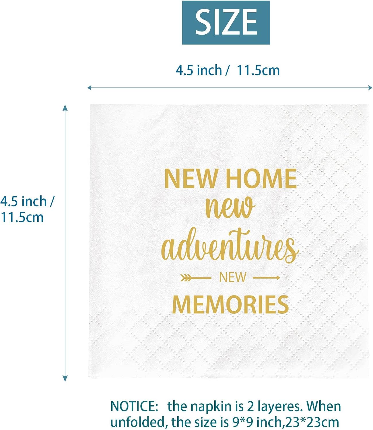 Joyiou Housewarming Gifts Napkins for New Home, Unique First Time House Owner Presents Gift Ideas for Men Women Couples, Housewarming Party Decoration Supplies Favors, 45x4.5In 50Pcs 2Ply