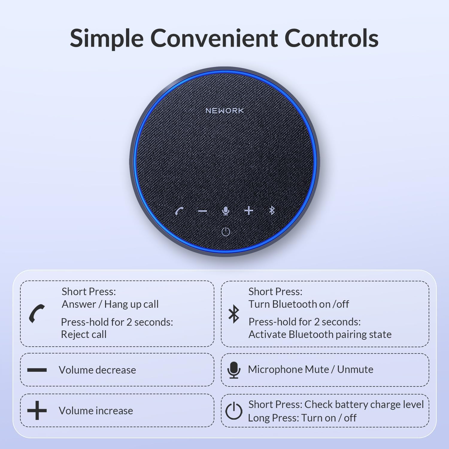 Conference Speakerphone, 3 AI Mics 360 Voice Pickup, Smart Noise Cancelling, Portable Speaker for Video Calls, Home Office & Small Team Meetings 10