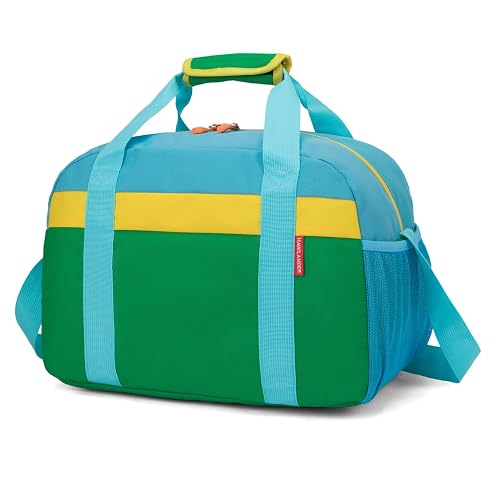 HawLander Small Duffle Bag for Kids Boys or Girls, Gym Bag for Sports (Green Yellow) - Green Yellow
