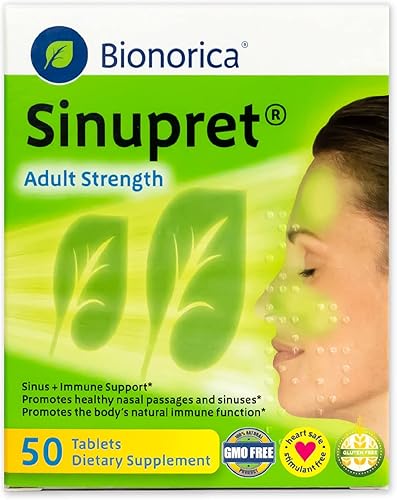 Miniatura 1 de Sinupret Adulto Strength Sinusal + Apoyo Inmunitario Todo Natural, De Acción Rápida Hierbas Pasaje Nasal Y Suplemento De Impulso De La Inmunidad Con