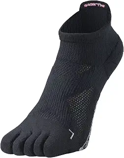 [MIKASA] FIT GEAR テニス・バドミントン専用ソックス 《極》フィット (5本指ブラック)