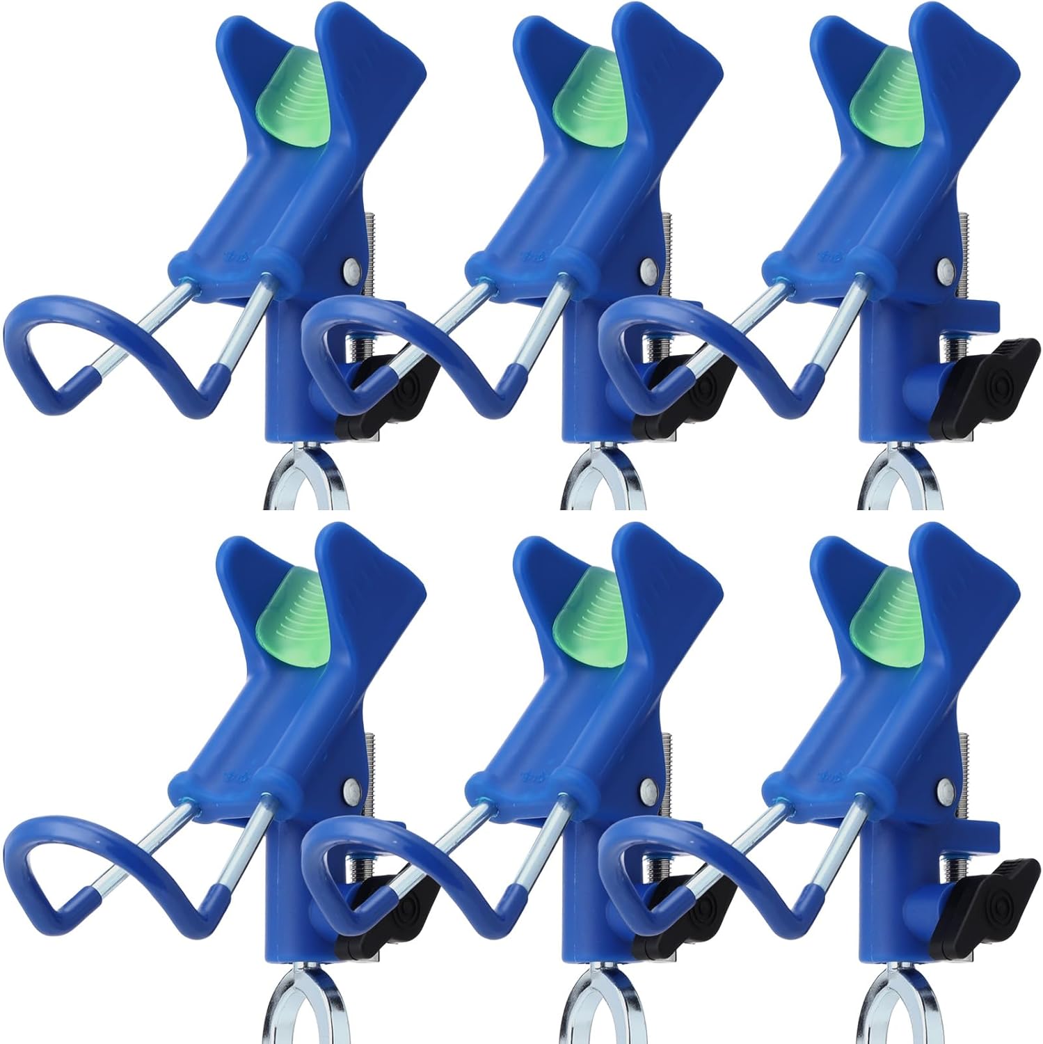 6 Pcs Fishing Rod Holder for Ground Upgraded Bank Fishing Pole Holders Adjustable Extra Long Drill Rod Stand for Catfish, Beach, Mud, Gifts for Men Birthday Christmas