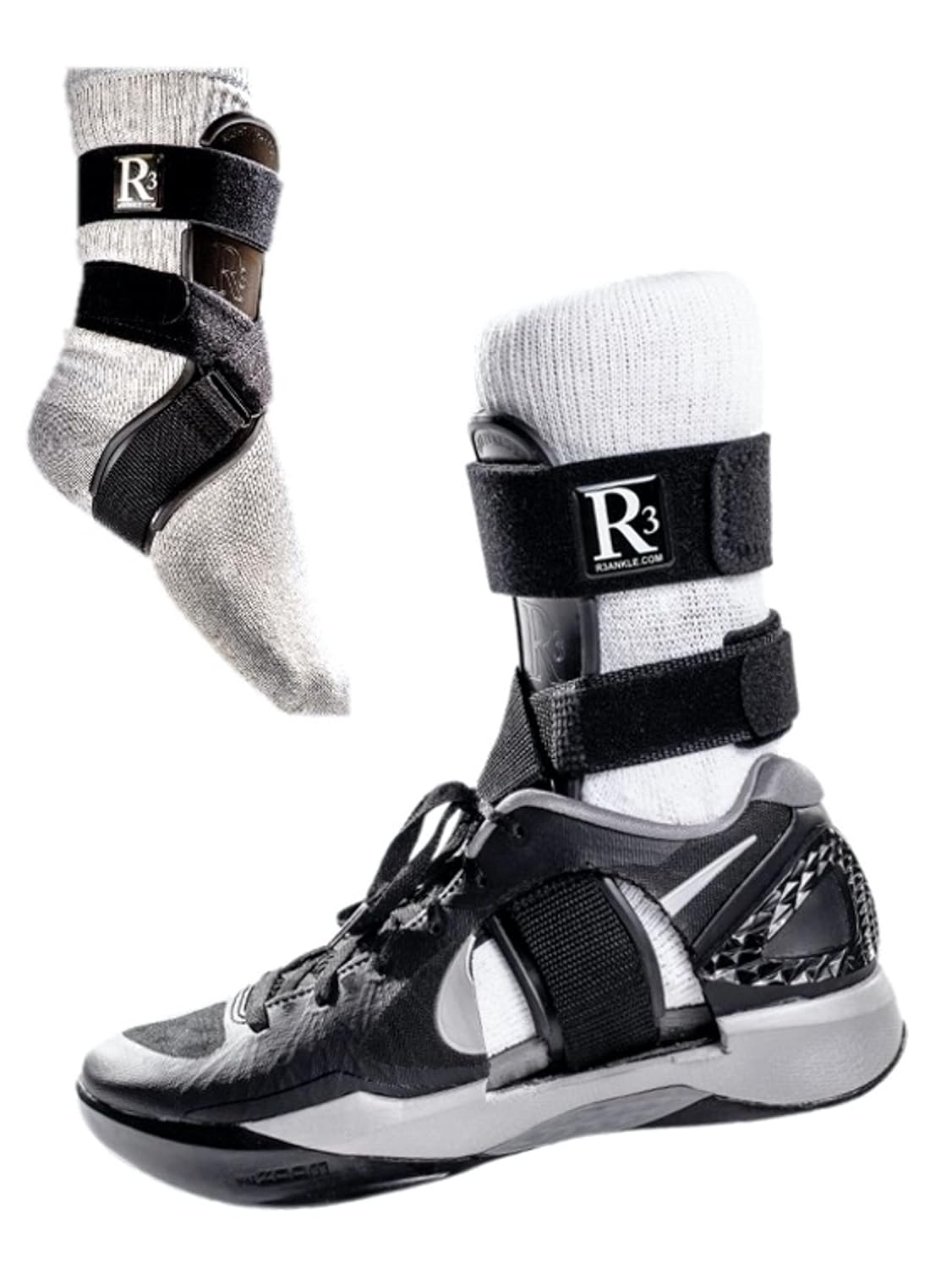 Protekt Motion - R3 STRUT High Performance Sports Ankle Brace; 3X The Ankle Roll Resistance of Old-style Lace-up & Stirrup Braces (Right, Small) : Health & Household