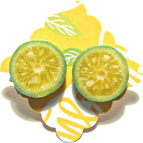 Pendientes Calamansi Lime Stud - Tiny Food Jewelry