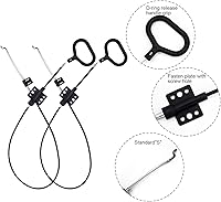 Vista 5 de Nonley Cables reclinables para sofá, paquete de 2 cables de liberación de sofá, piezas de repuesto para sillón reclinable, anillo D, asa de tirar