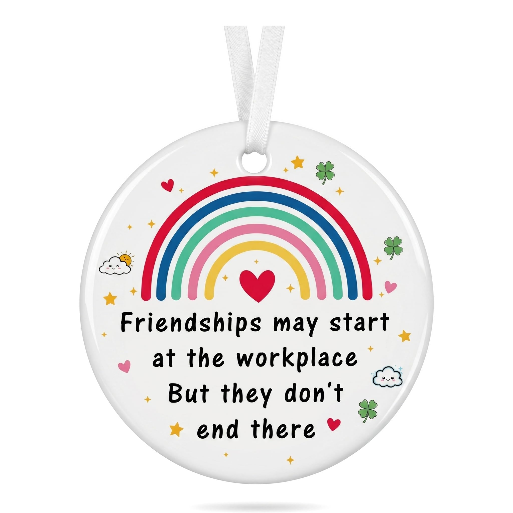 Suxyn Women's Multicolor Leaving Gifts For Colleagues Ceramic Hanging Ornament New Job Gifts For Meaningful Leaving Card For Colleague Leaving Presents, Friends Teachers Retirement Gifts