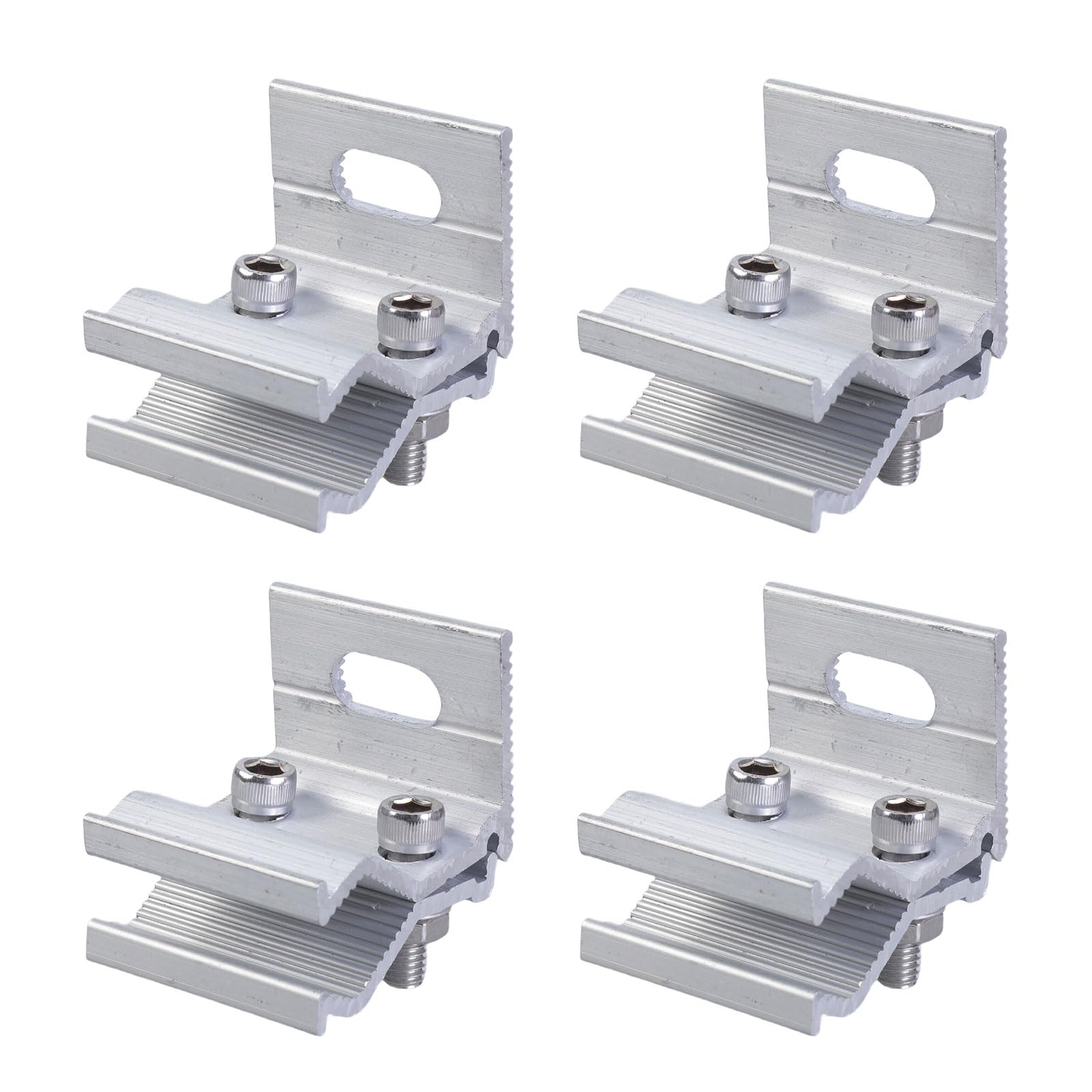 Bbajszx Multicolor 4Pcs Solar Panel Attachment Clamps Strong Aluminum & Fasteners Set Suitable For Roofs & Other Surfaces Solar Panel Mounting Clamps