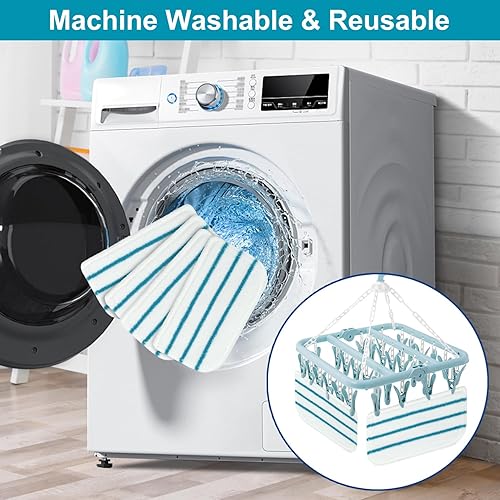 Miniatura 7 de Paquete de 8 almohadillas de repuesto para trapeador de vapor compatibles con trapeador de vapor Black+Decker SM1600, SM1610, SM1620, HSM13E1,