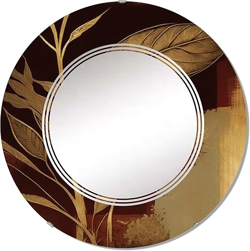 DesignQ Terra Cotta - Espejo de tocador con hojas de chocolate en V, espejo de baño, espejos de pared para sala de estar, dormitorio, espejo
