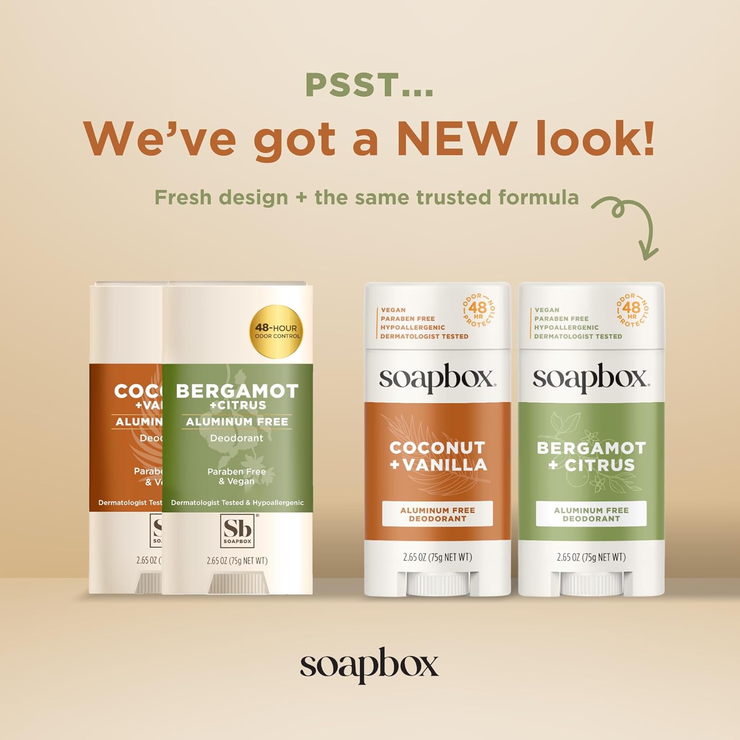 Soapbox Aluminum Free Deodorant, Bergamot & Citrus Scented Deodorant, Scented Aluminum-Free Natural Deodorants, 2.65oz - Image 2