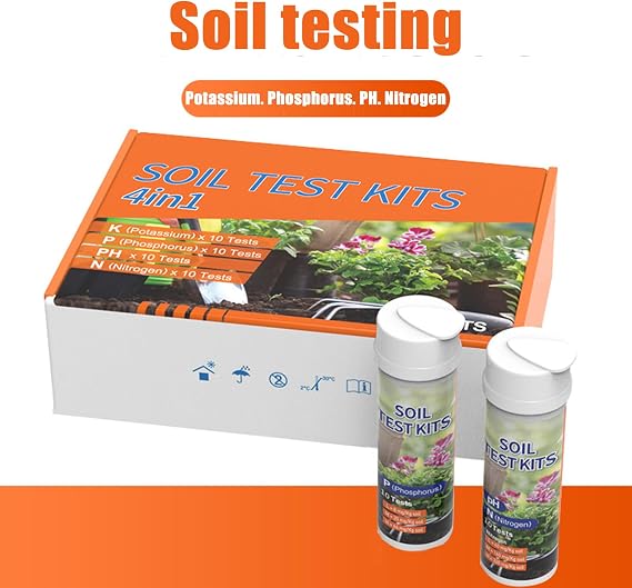 Soil Test Kit - Nutrient Deficiency Detection Kit, 4-in-1 NPK pH chemiical Analyzer, 40-Test Precision Garden Monitor, Laboratory Grade Accessory Case Tool | for Vegetable Lawn Flower Garden Farm