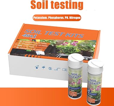 Soil Test Kit - Nutrient Deficiency Detection Kit, 4-in-1 NPK pH chemiical Analyzer, 40-Test Precision Garden Monitor, Laboratory Grade Accessory Case Tool | for Vegetable Lawn Flower Garden Farm