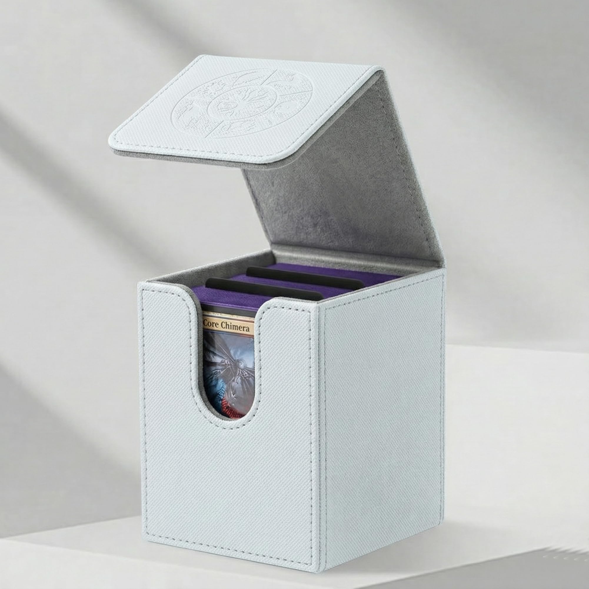 Card deck box with 2 Divider Fits 100+ Single Sleeved Cards, mtg commander deck box Organizer for Yugioh CCG TCG Sports