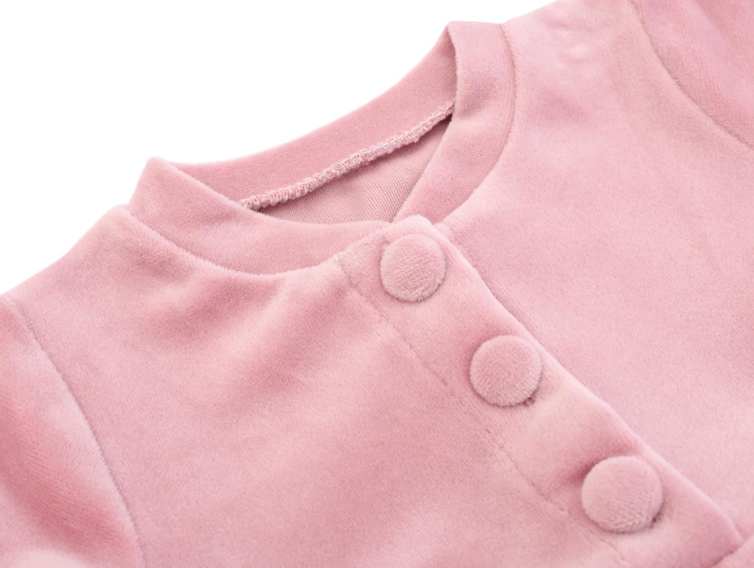 Lilax Baby Girls’ Velvet Long-Sleeve Ruffle Skirt Dress