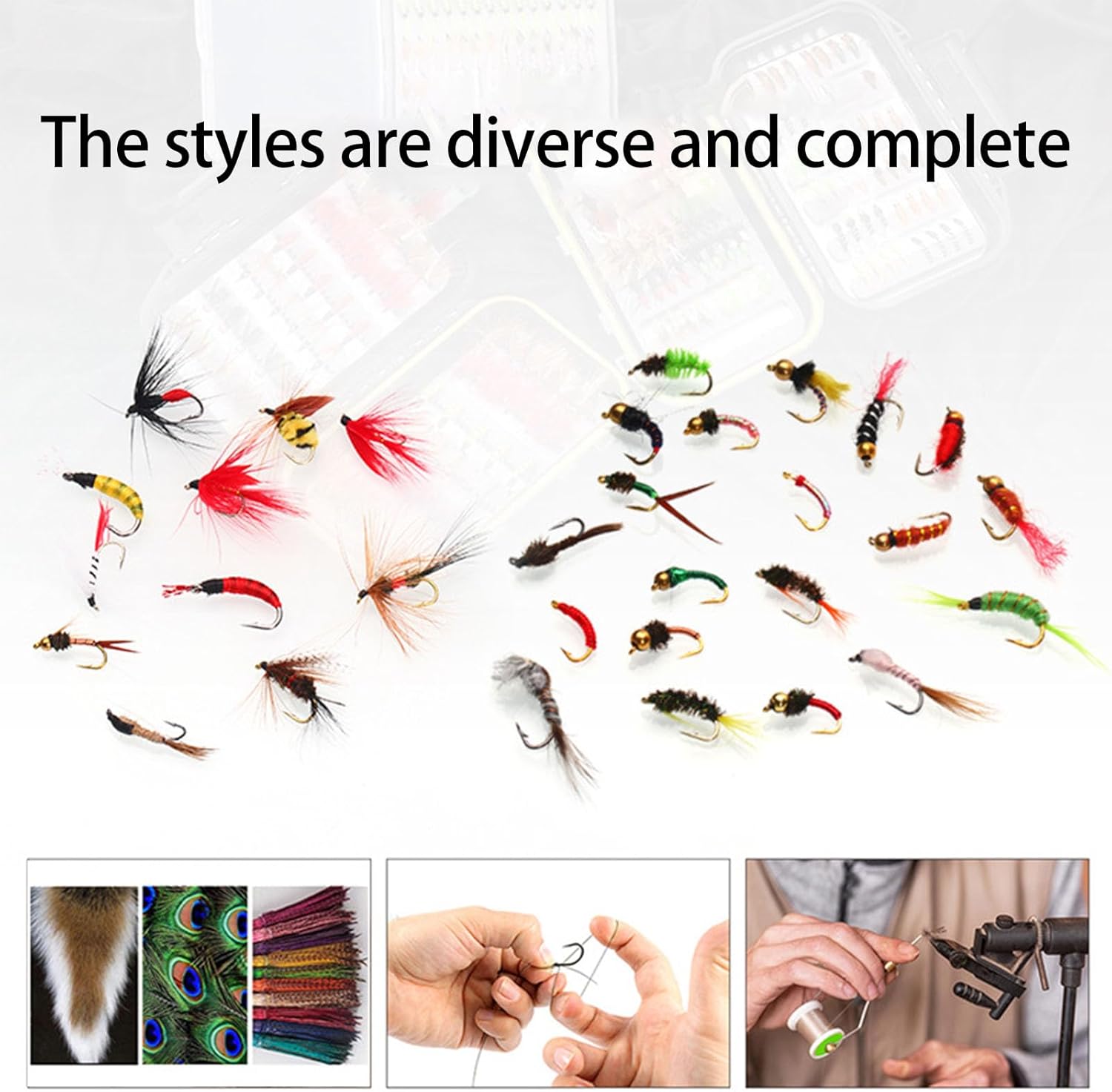 Rotating Stability Fishing Lures Set with Alloys Hook and Waterproofed Case for Saltwater Basses Fishing