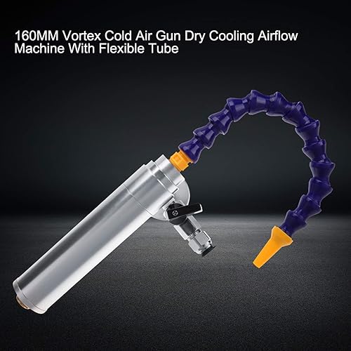 Miniatura 5 de AUNMAS Cold Air Dry Professional Vortex Tube, Aluminum Alloy Cooling Gun 6.9 bar 1000Btu 160mm Vortex Cold Air Gun with Flexible Tube(with Insulated