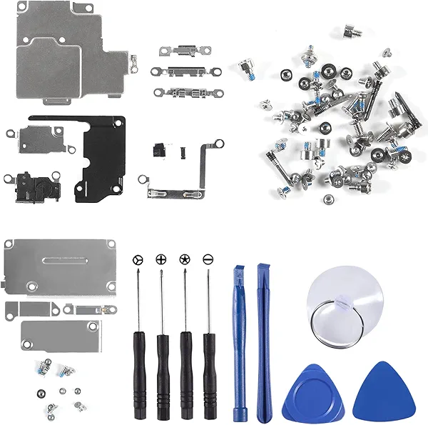Inner Parts Replacement Kits for iPhone, Including Internal Bracket Replacement Parts, Full Screw Set and Repair Tool Kit (for iPhone 12)