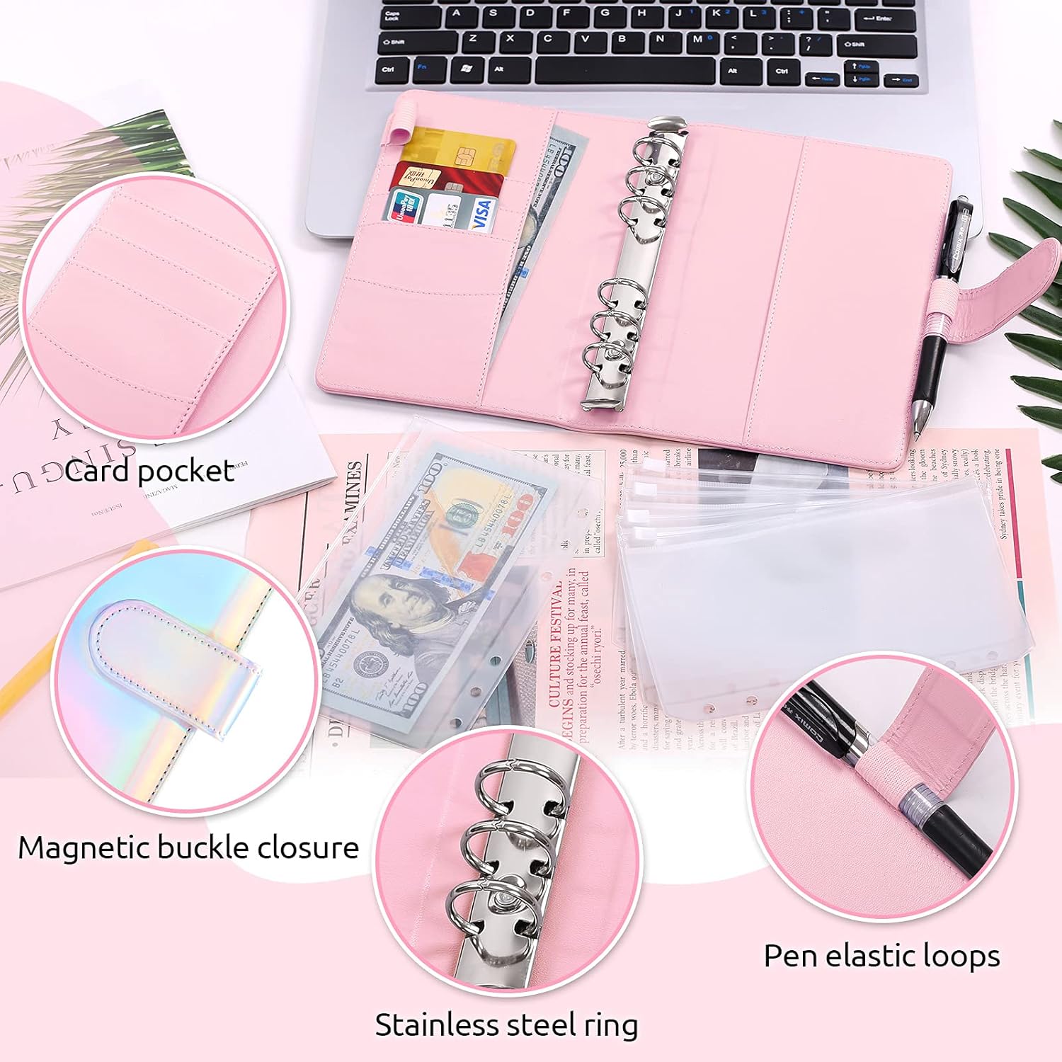 SKYDUE Budget Binder with Cash Envelopes & Expense Budget Sheets,Money Saving Binder,Cash Envelopes for Budgeting and Saving Money : Office Products