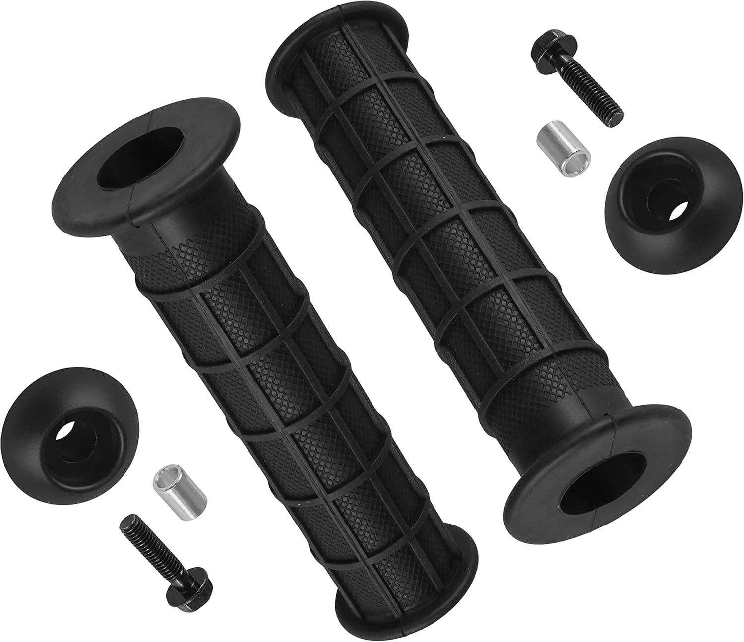 Caltric 2x Handle Bar Grip and Guard Compatible with Honda ATC250R 1983-1986