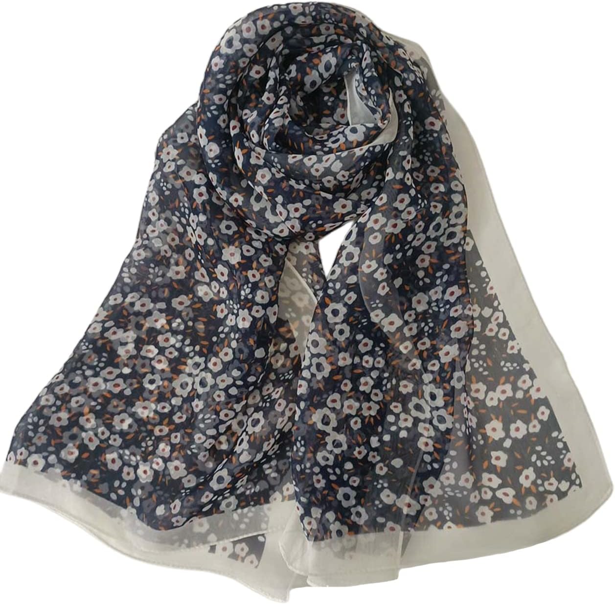 FAIRYGATE Womens Scarves Fashion Ladies Scarf Floral Print Scarves Long Soft Neck Shawl Wrap Stole for Summer Spring Winter 20A53