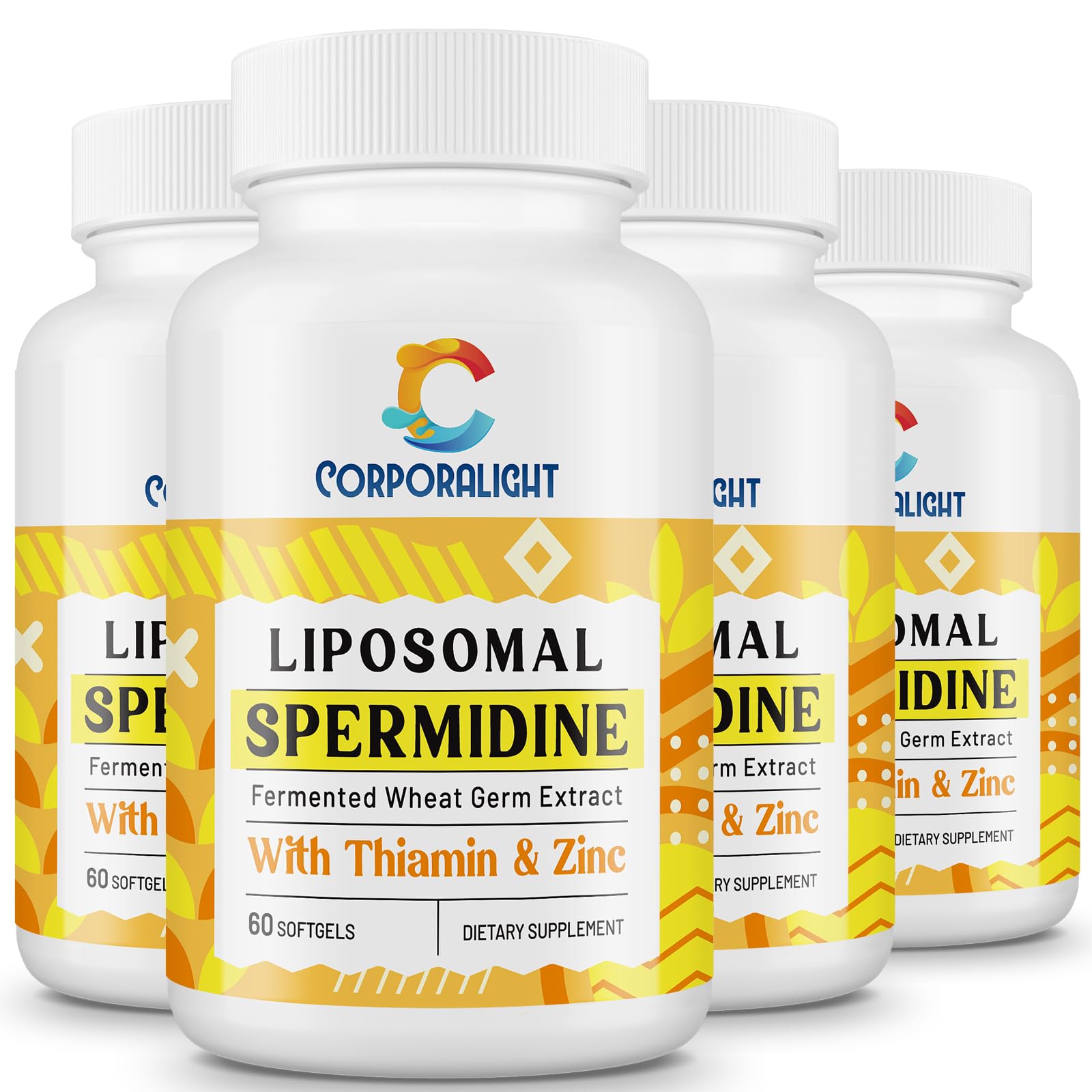 30mg Spermidine Supplement for Men & Women, High Absorption, More Potent Than Spermidine 3HCL - for Cellular Renewal, Longevity & Cognitive, Fermented Wheat Germ Extract, Pure & Natural, 240 Softgels