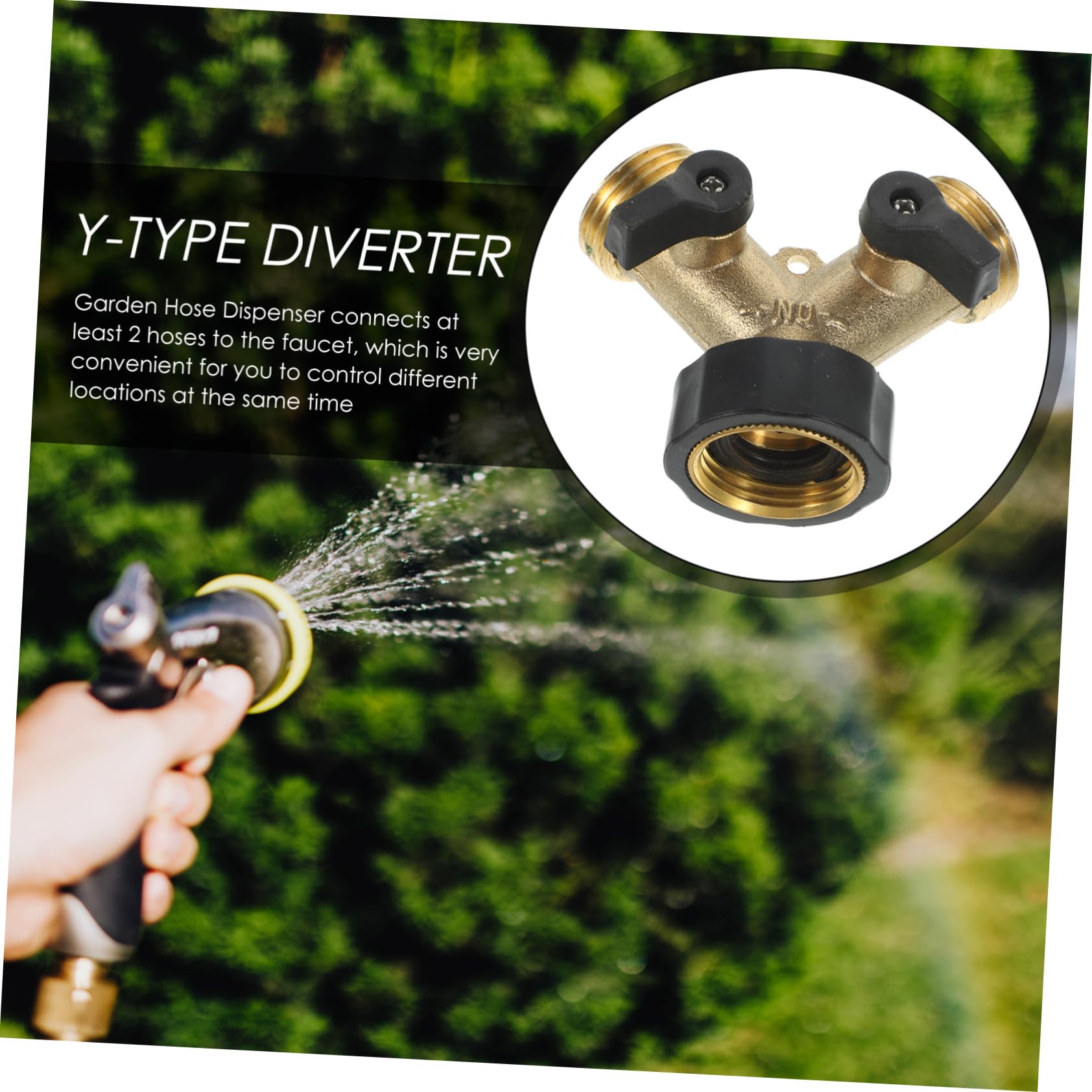 Levemolo 2pezzi Raccordo per Tubo Giardino Ottone y Connettore Doppio per Rubinetto Facile da Installare Resistente e Durevole per Irrigazione e Uso Esterno