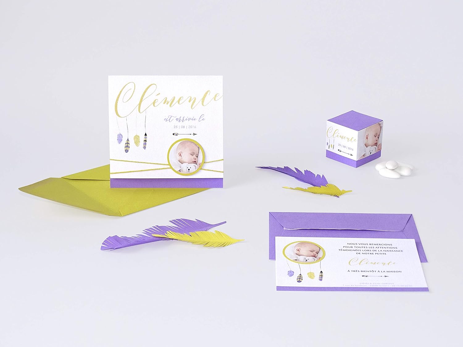 Clairefontaine Pollen Card, 135 x 135 mm, 210 g - Wisteria, Pack of 25