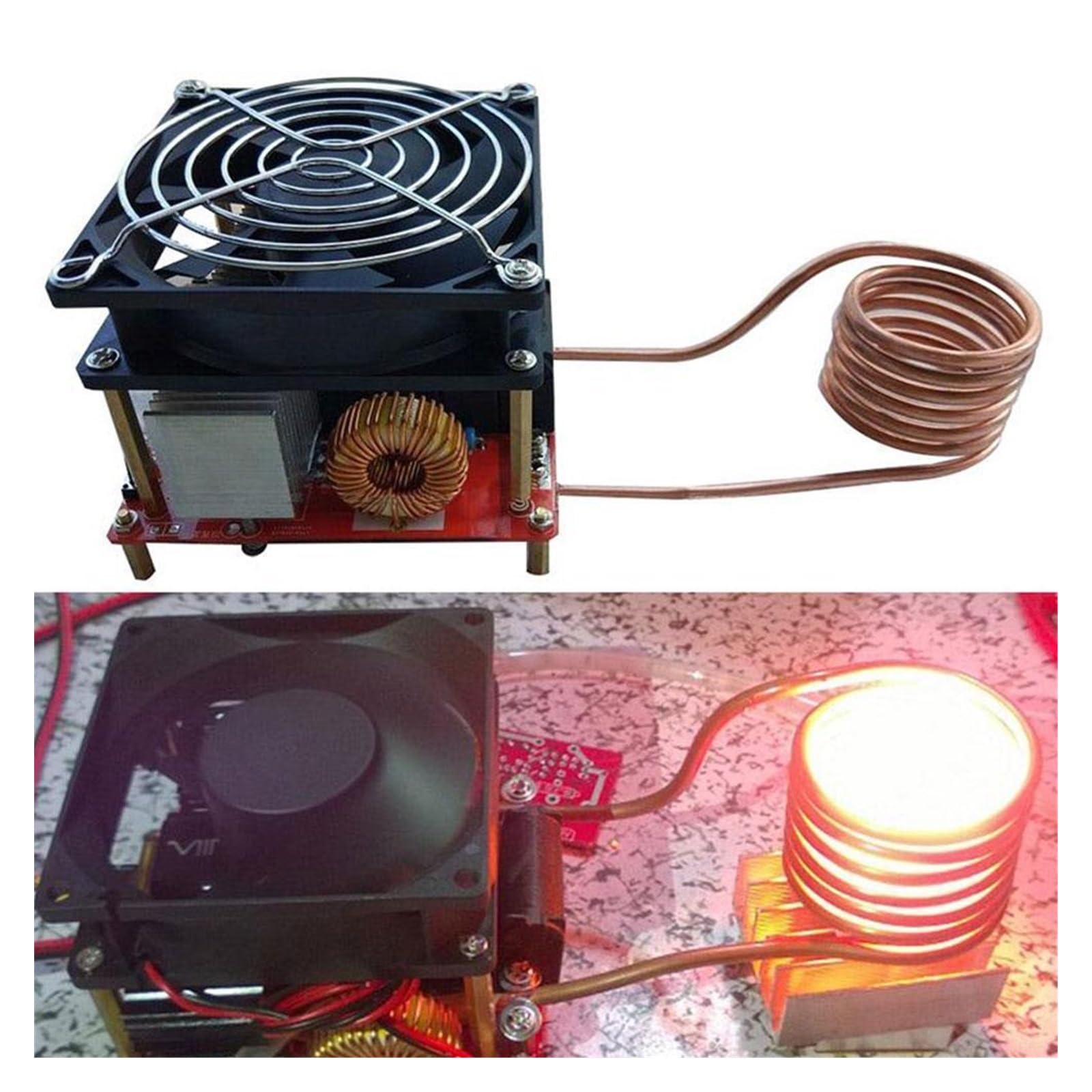 Induction Heater, 20A ZVS Induction Heater Panel Flyback Driver Cooker DC 24-36V Mini Induction Heater Hotplate Flyback DIY Ignition Coil Heater,Heater A