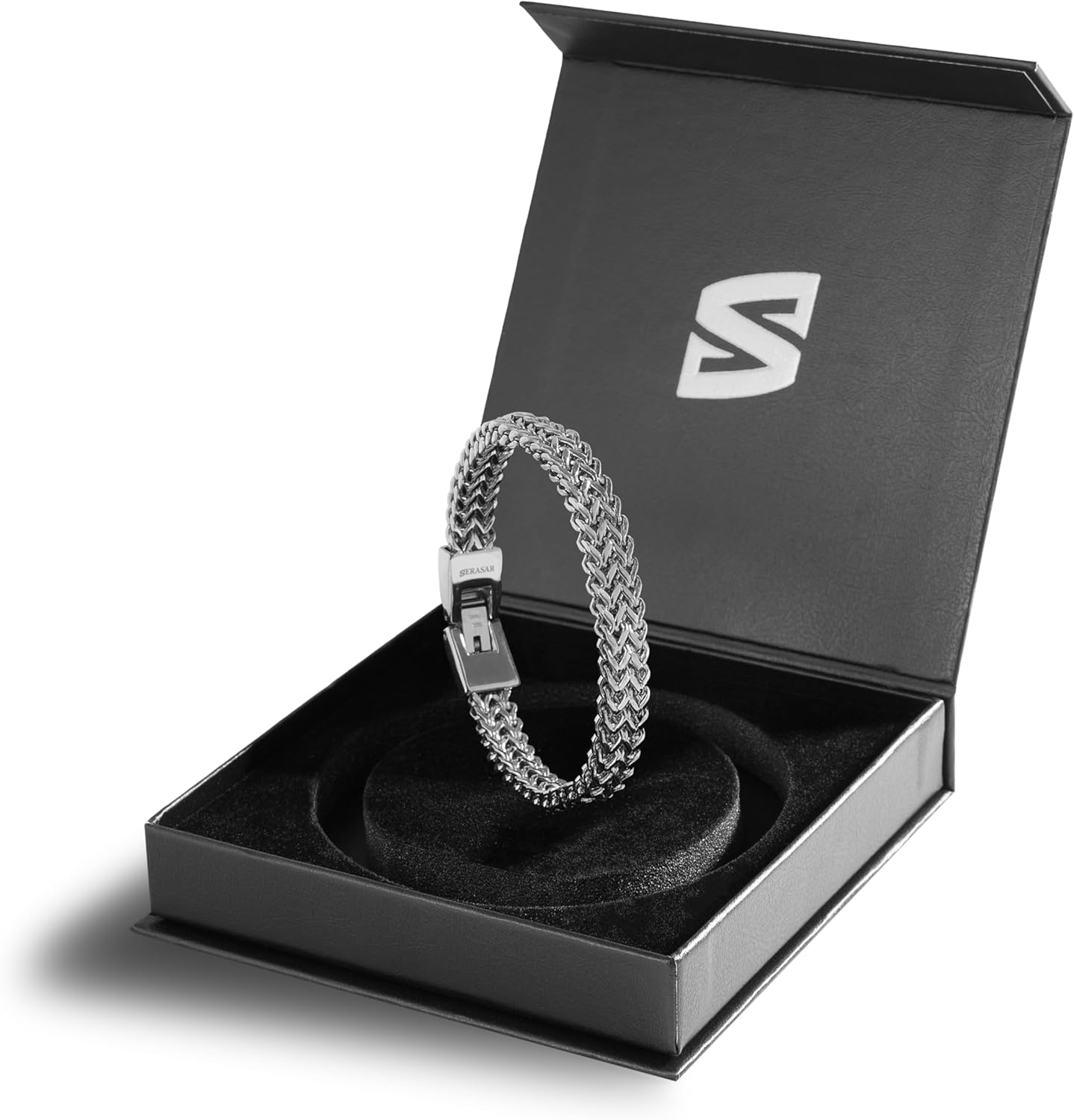SERASAR | Premium Stainless Steel Bracelet for Men | 316L Surgical Steel | Waterproof | Secure Clasp | Three Colors | Includes Jewelry Box - Image 2