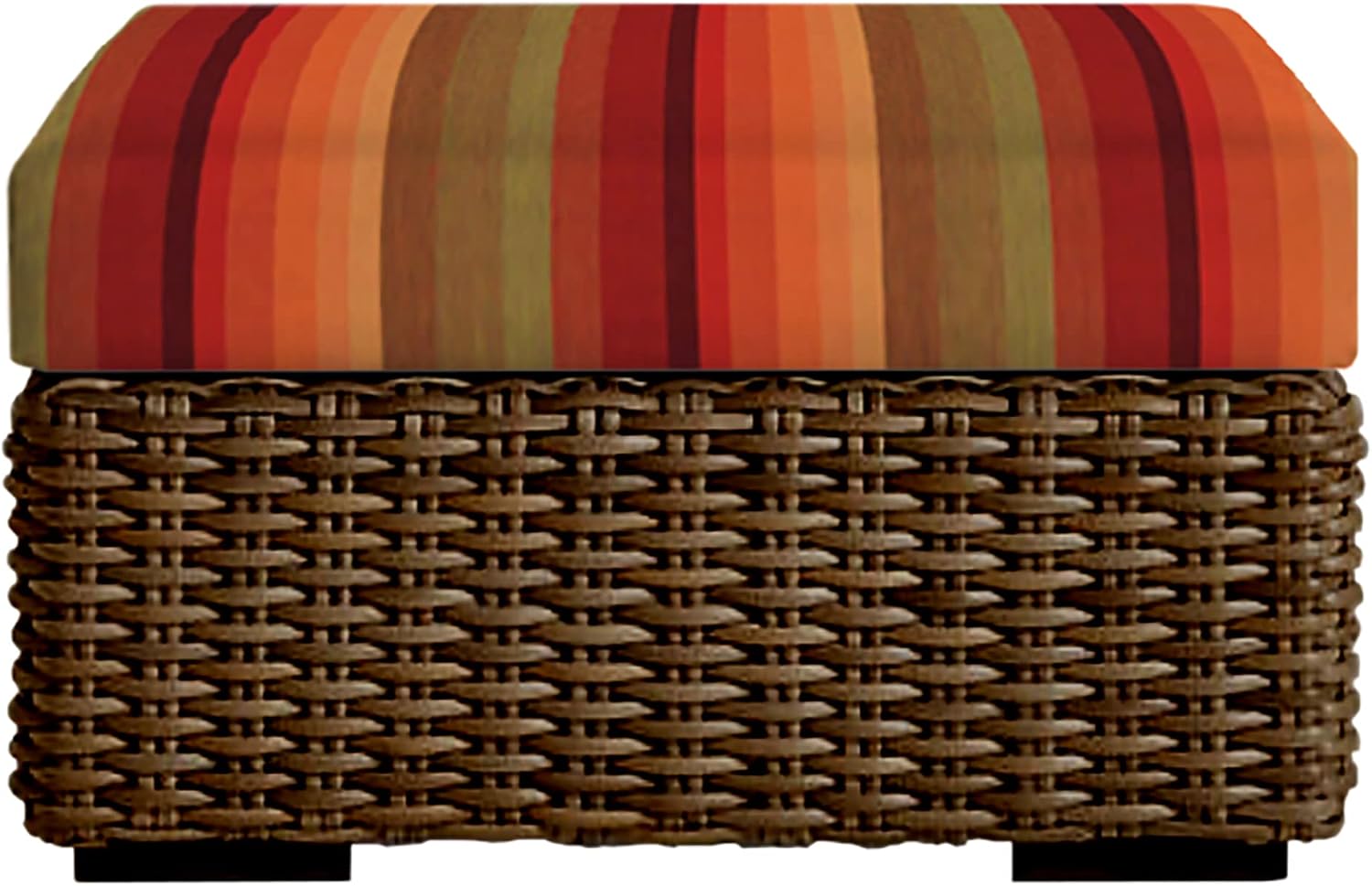 RSH DECOR: Foam Ottoman Cushion | 23" x 20" x 4" | Sunbrella Performance Fabric | Water-Resistant | Outdoor Replacement Cushion for Patio Furniture | Astoria Sunset - Made in USA