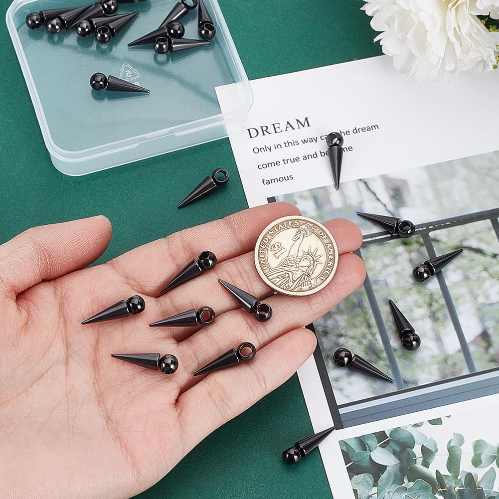 Charms Bulk Small Cone Charm Style Spike Bead Pendants Vintage Cones Shape Dangle Charms for DIY Earring Necklace Jewelry Making - Image 3