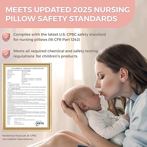 Miniatura 3 de PILLANI Nursing Pillow, Breastfeeding Pillows for Enhanced Safety & Comfort for Mom & Baby, Removable Cotton Cover, Adjustable Waist Strap