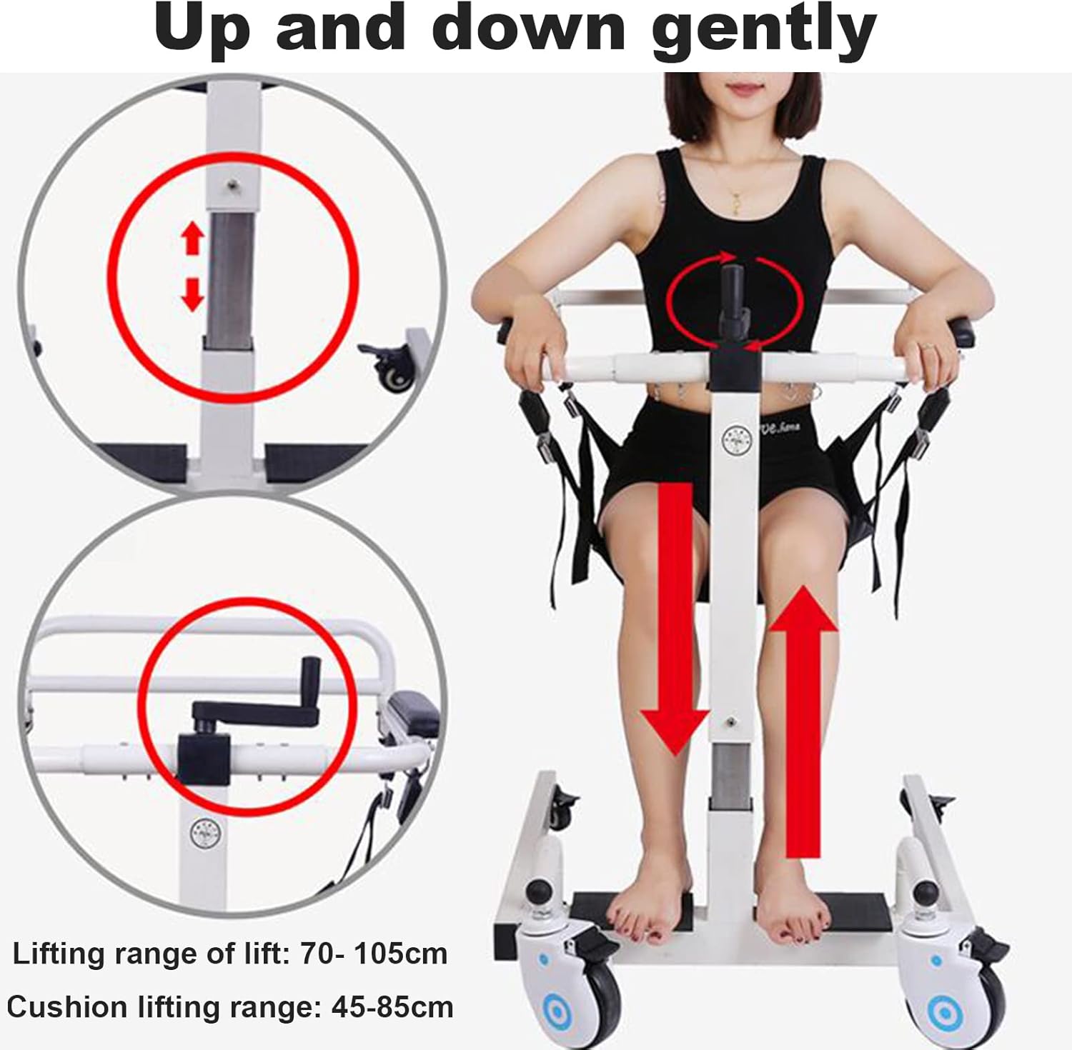 YAMIA1115 Multifunctional Wheelchair Patient Lift Elderly Home Bedridden Paralysis Nursing Handicapped Hospital Nursing Bathing Toilet Folding Chair : Health & Household