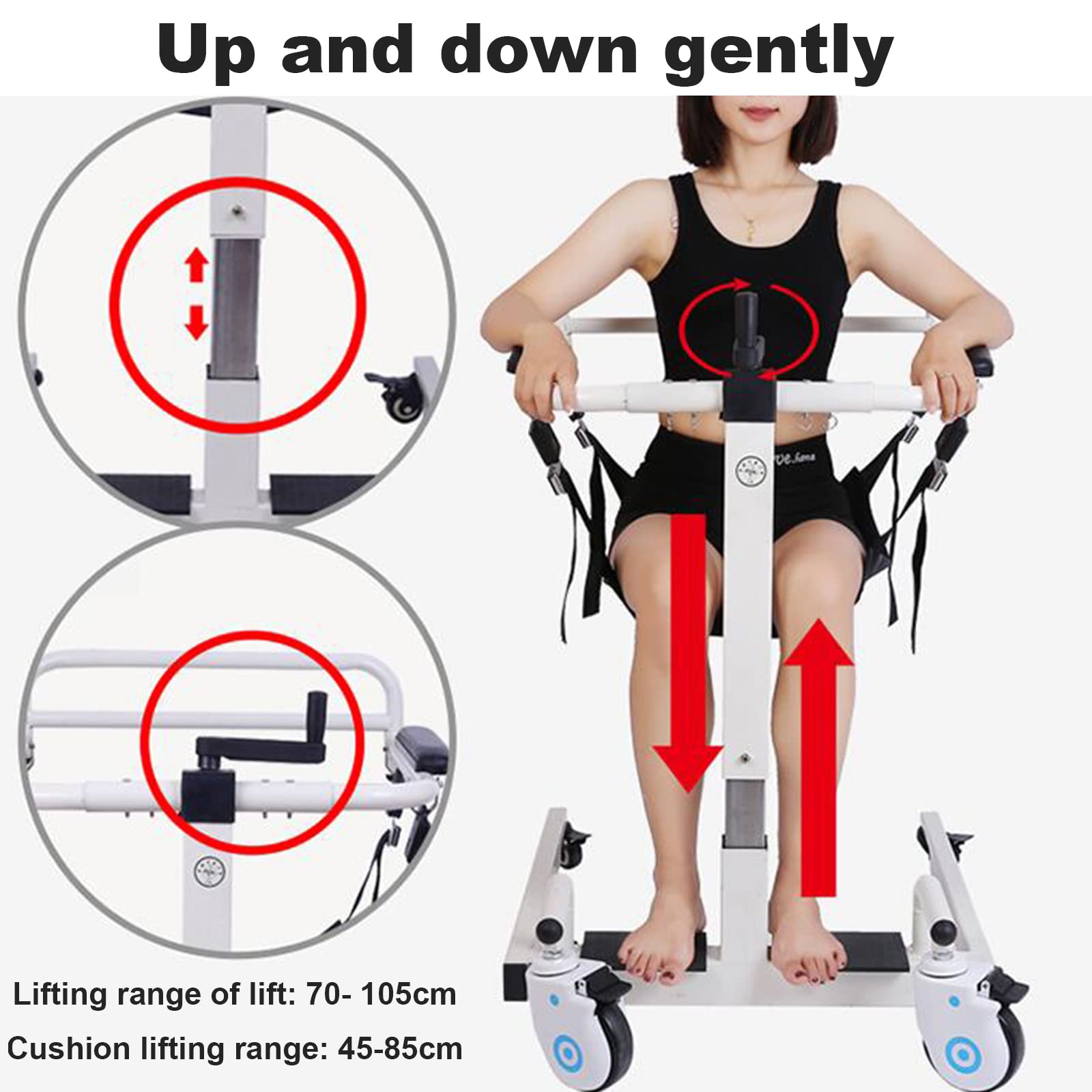 Silla de Ruedas Multifuncional Elevador de Pacientes Hogar de Ancianos Postrado en Cama Parálisis Enfermería Discapacitados Hospital Enfermería Baño Inodoro Silla Plegable