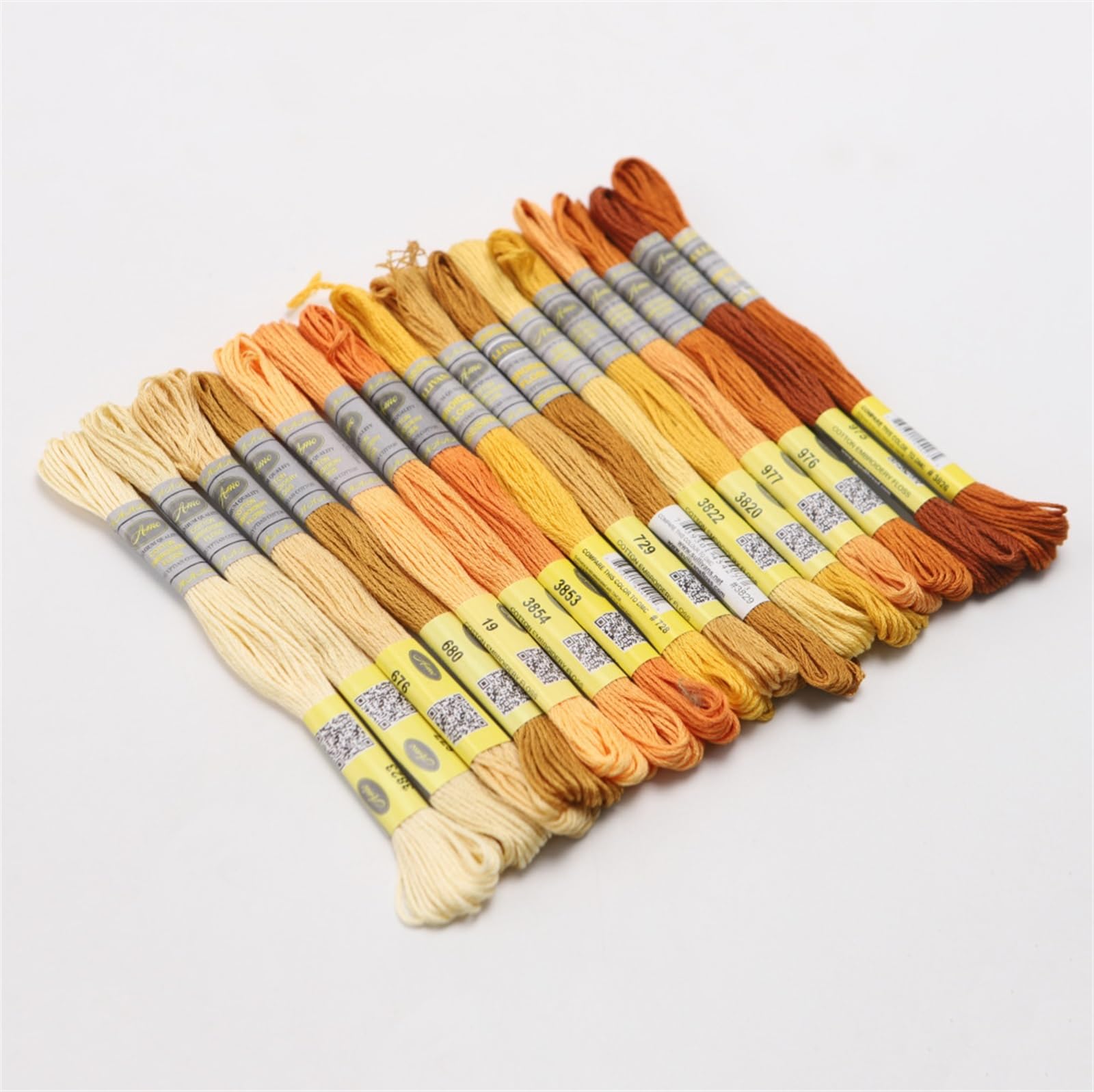 250 verschiedene Langfaser-Baumwoll-Sticktwist-Kreuzstichgarne, 8 m für Armbänder Knüpfen