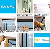 Vista 5 de ChezMax Calcomanías para puerta, calcomanías 3D para puerta, murales de puerta para despegar y pegar, papel tapiz de vinilo decorativo extraíble