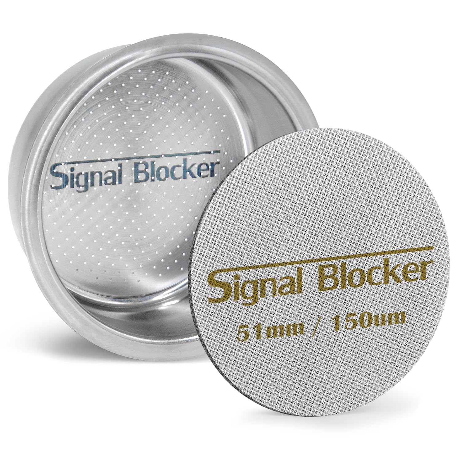 51mm Portafilter Basket Espresso Filter: 2 Cup Coffee Filter Basket Fits Breville and Most Portafilters - Stainless Steel Espresso Machine Accessories Bundle With Puck Screen