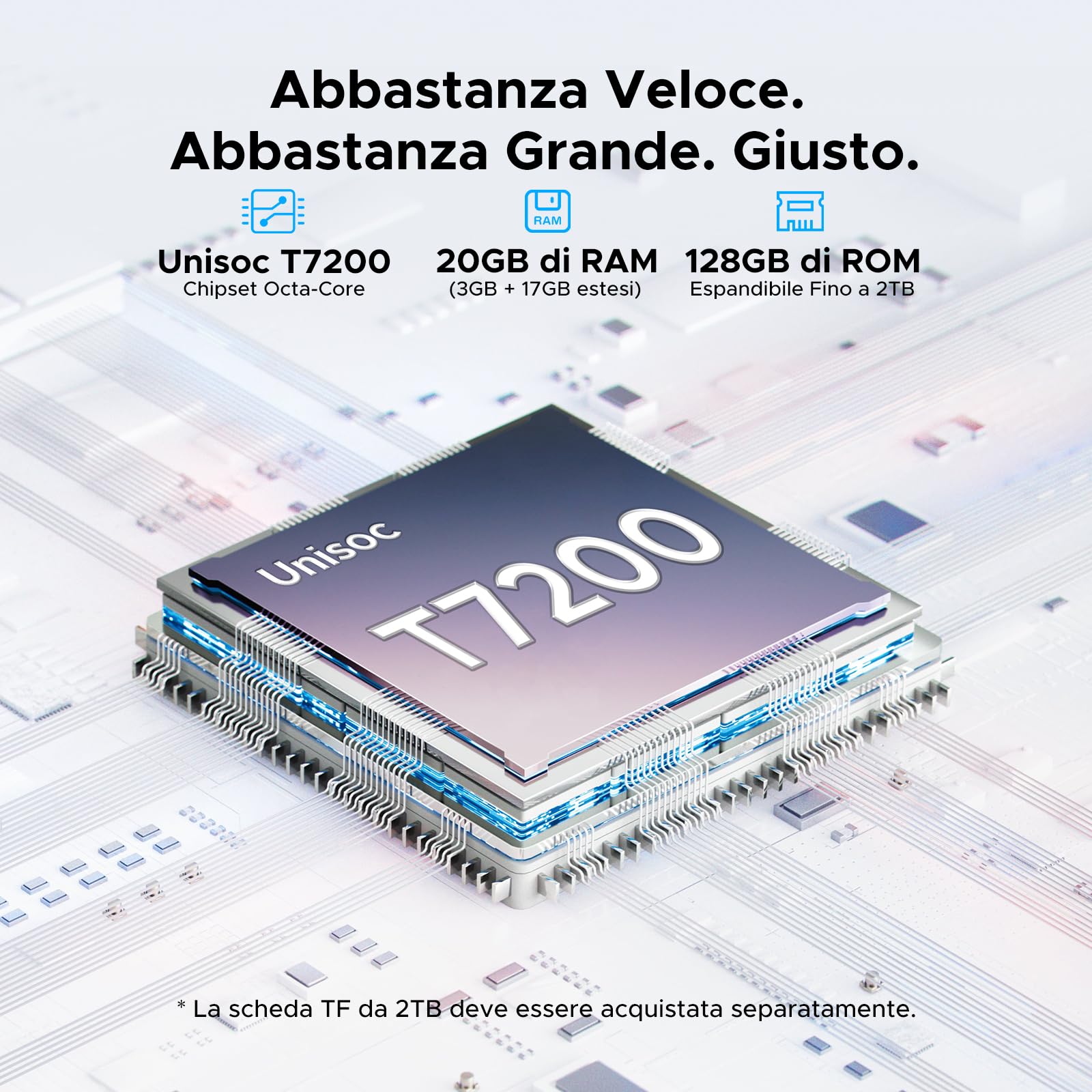 DOOGEE Tab G5 Android 16 Tablet Con SIM, 10 pollici & Gemini AI, 20GB+128GB/2TB & T7200 Octa Core Android Tablet Con Tastiera, Penna, Mouse & Case, 7500 mAh 90Hz IPS HD & Ultra-Thin 2 | Face ID | GPS