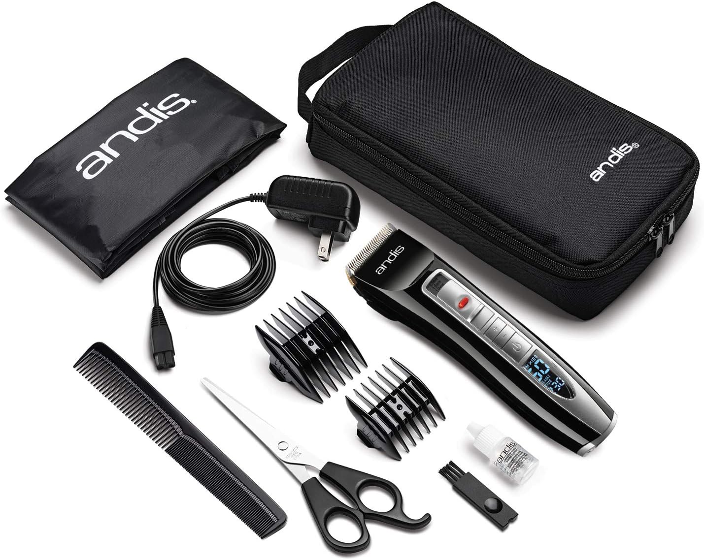 Andis 24610 Select Cut Combo Home Haircutting Kit, 13pc, White/Black