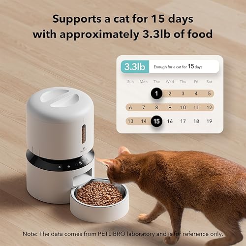 Miniatura 3 de PETLIBRO Comedero automático para gatos, comedero automático WiFi 5G con preservación de frescura, comedero cronometrado para gatos de 3 litros para
