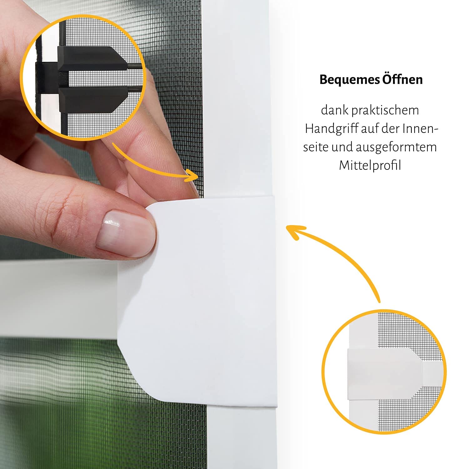 empasa Insektenschutz Fliegengitter Tür Alurahmen MASTER PRO | mit Scharnierkleber als Selbstbausatz, Farbe:braun, Größe:100 x 210 cm
